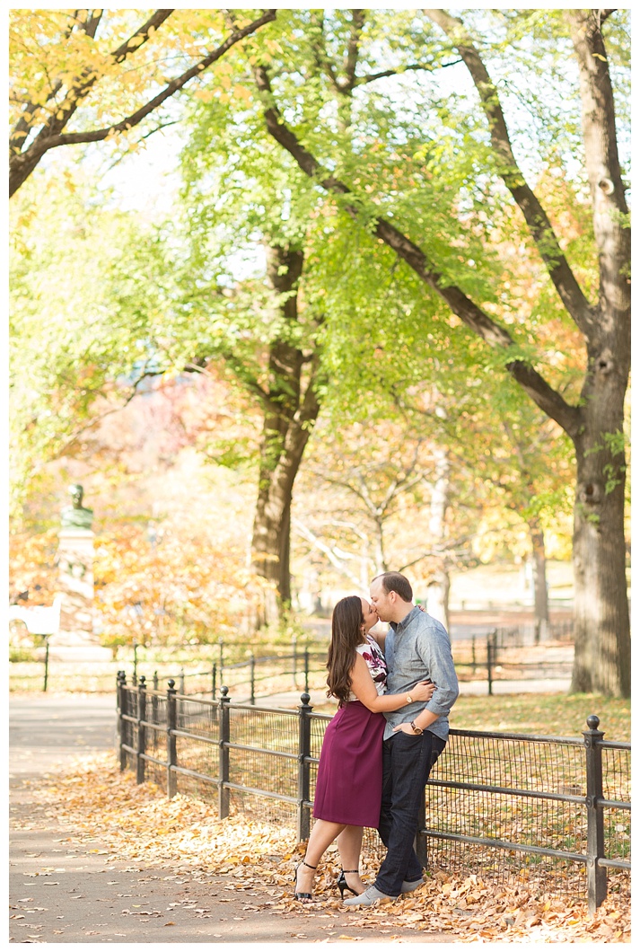 Romantic Fall Central Park New York City Engagement Shoot - Brett Denfeld Photography